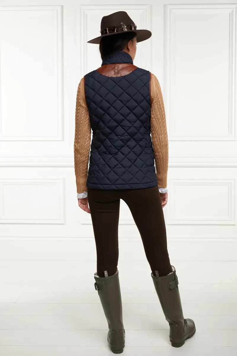 Holland Cooper Country Quilted Gilet Ink Navy-4