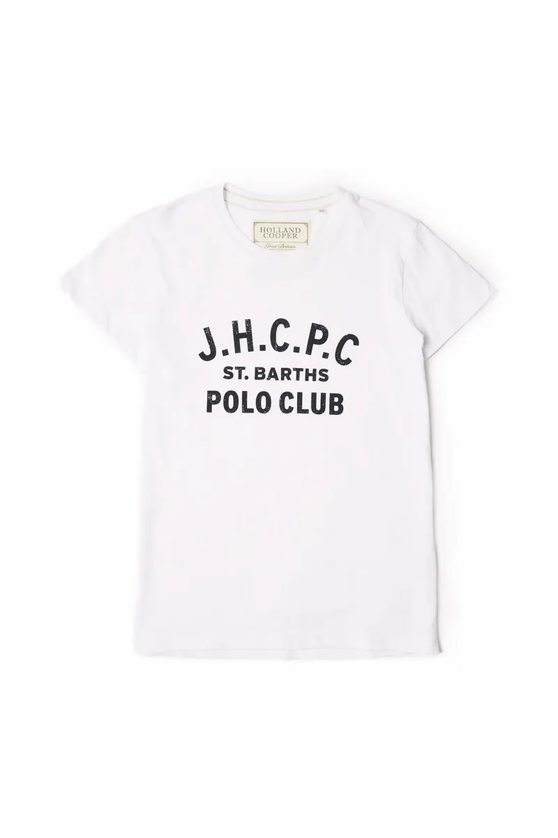 Holland Cooper Polo Club Tee White-6