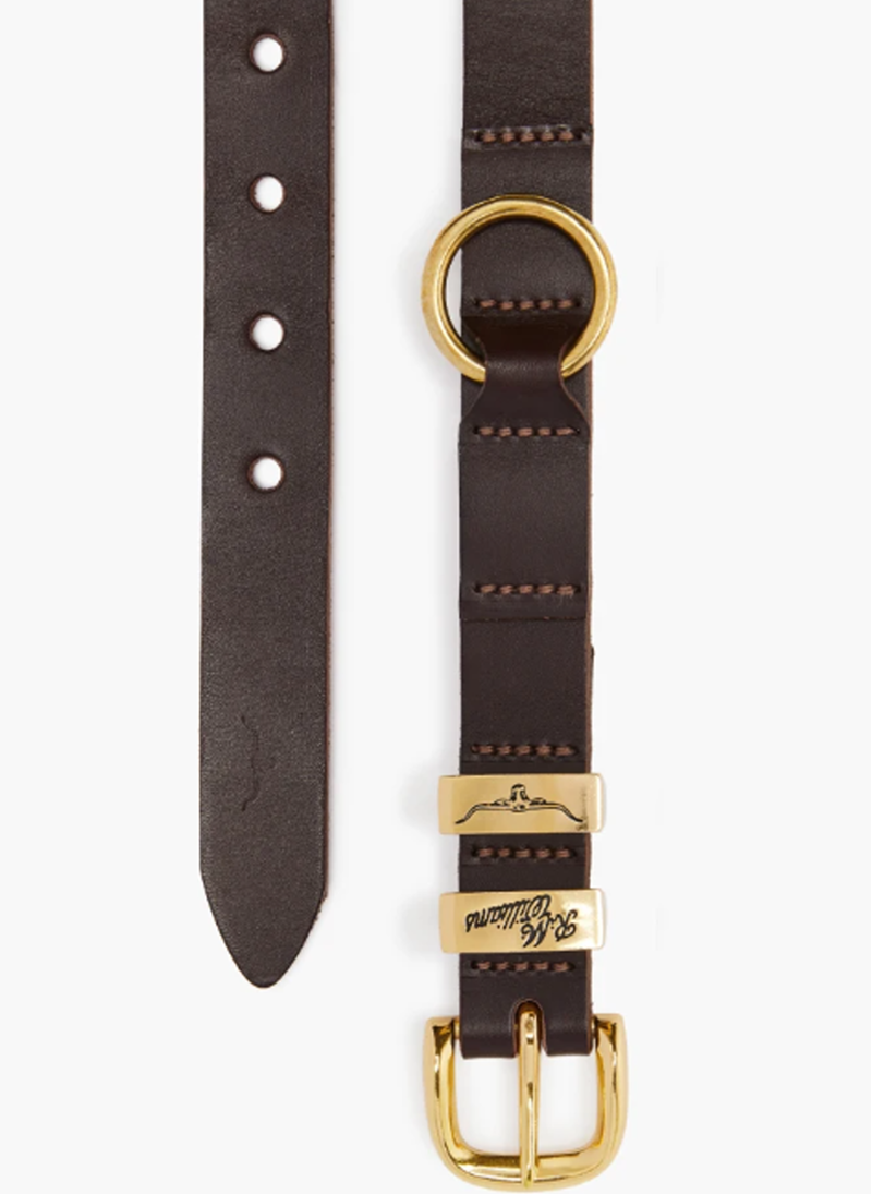 RM Williams Dog Collar Drover 1 Inch Chestnut-2