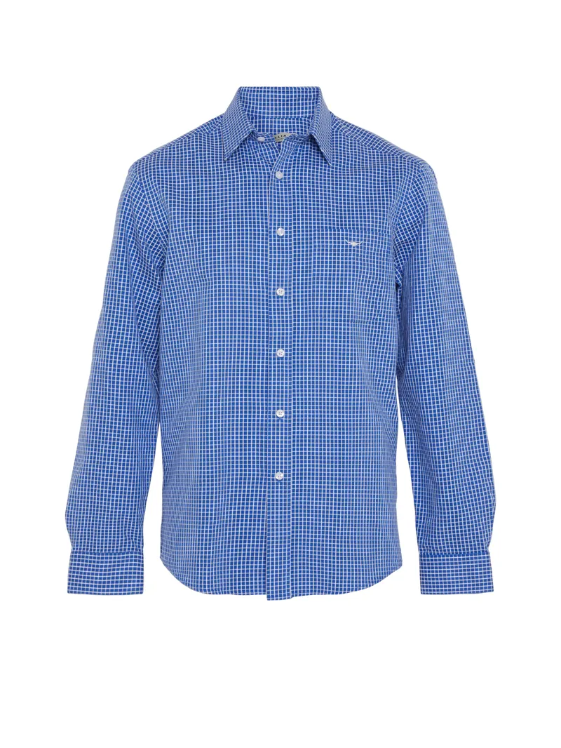 RM Williams Collins Shirt White Blue-5