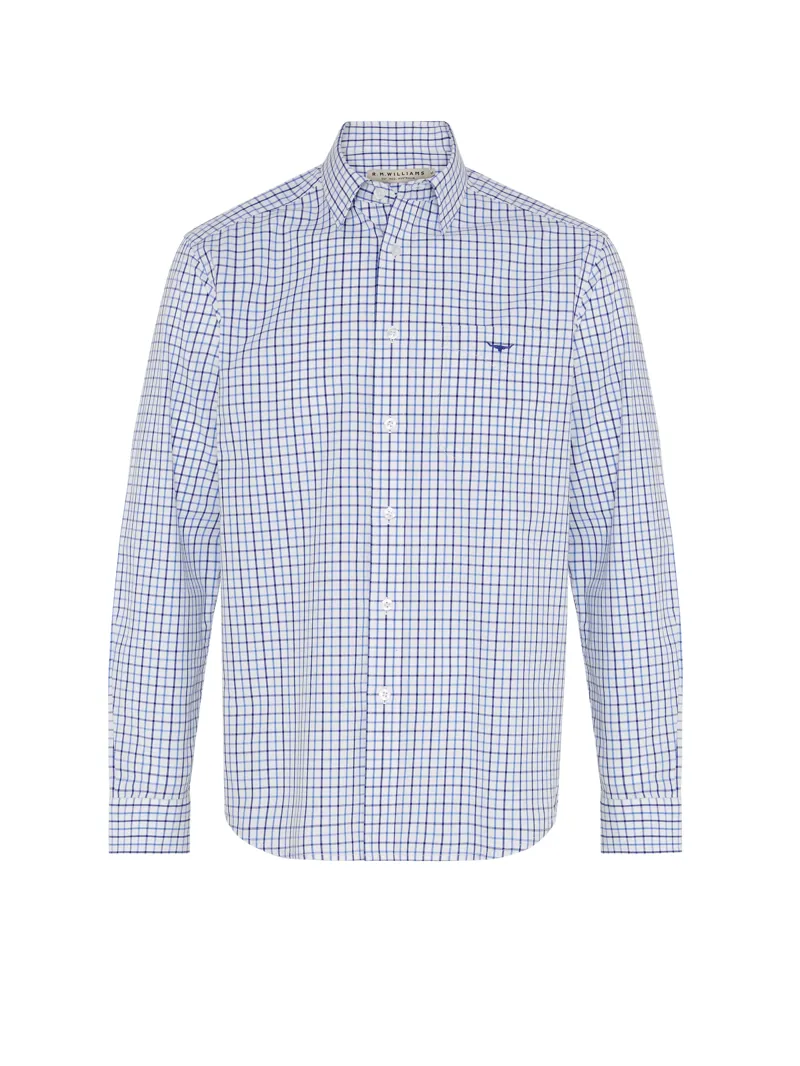 RM Williams Collins Shirt Blue/White-7