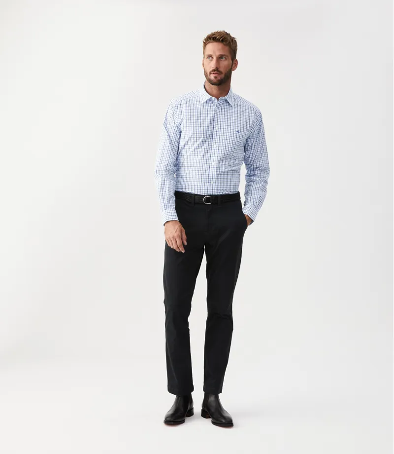 RM Williams Collins Shirt Blue/White-2