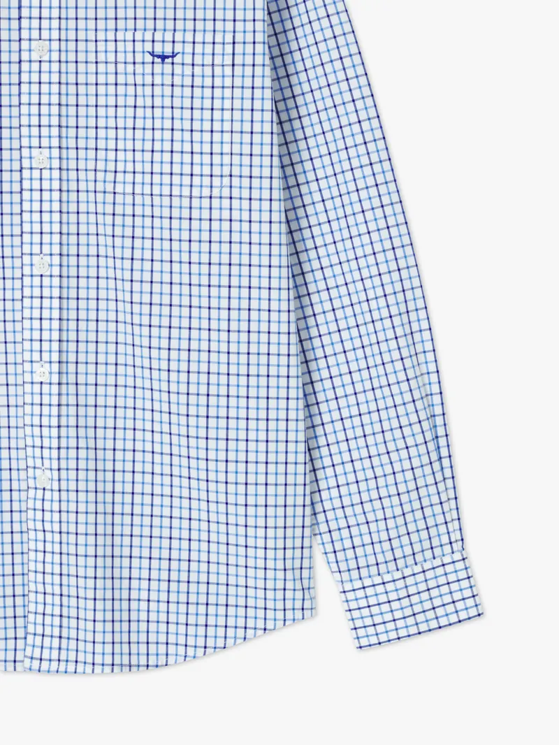 RM Williams Collins Shirt Blue/White-5
