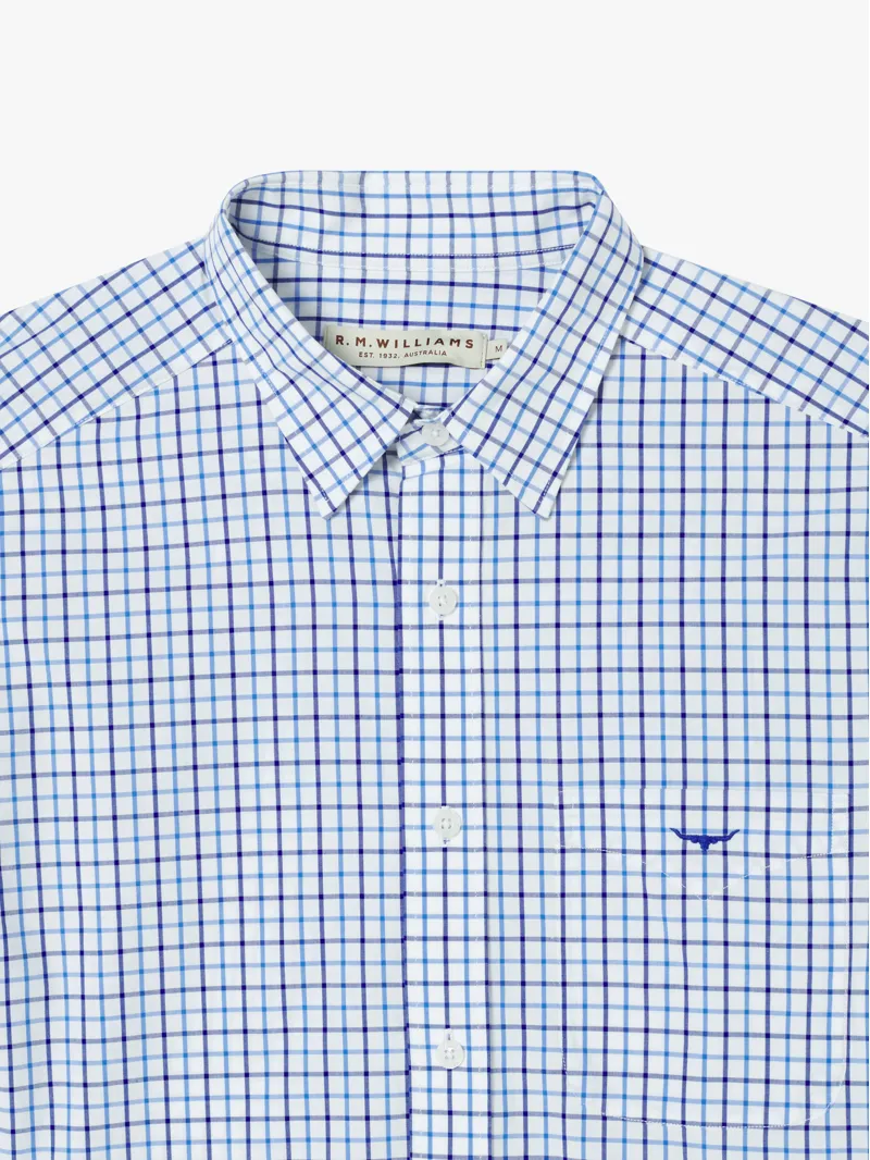 RM Williams Collins Shirt Blue/White-6