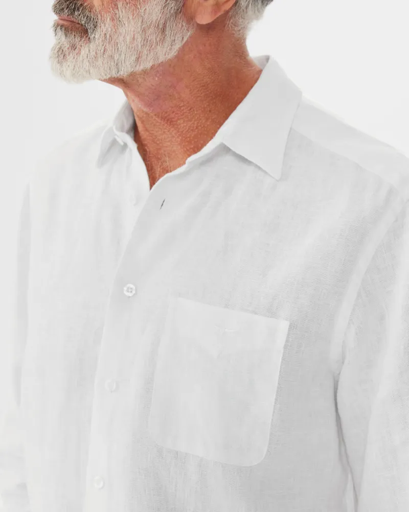 RM Williams Coalcliff Linen Shirt White-4