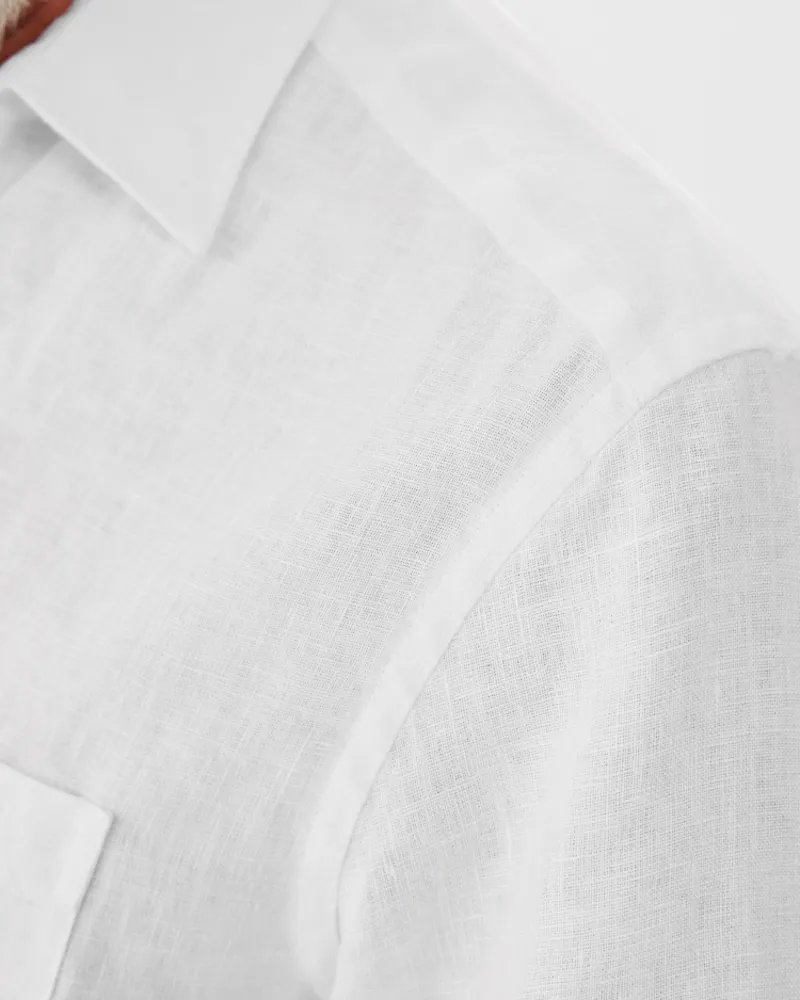 RM Williams Coalcliff Linen Shirt White-5
