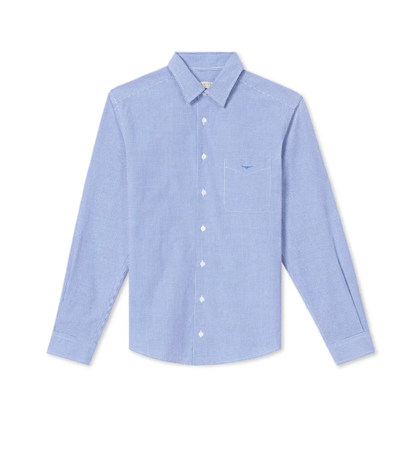 RM Williams Coalcliff Shirt Neat Blue Check-7