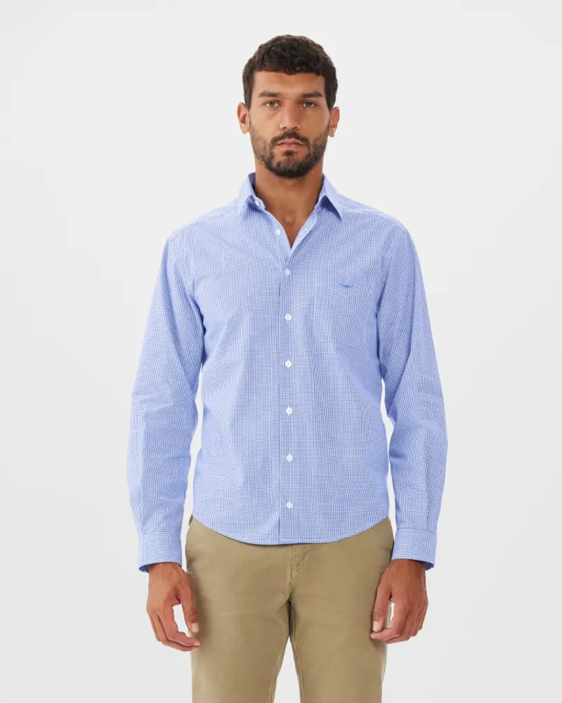 RM Williams Coalcliff Shirt Neat Blue Check-2