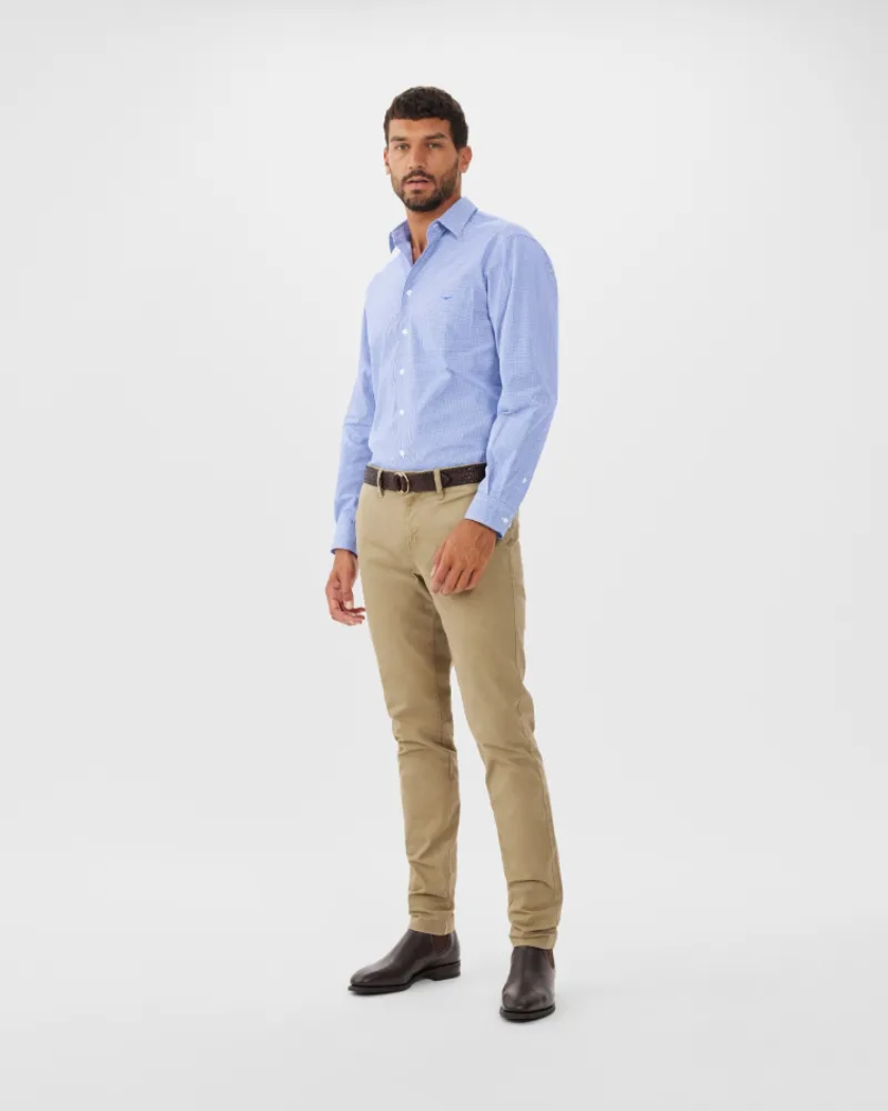 RM Williams Coalcliff Shirt Neat Blue Check-3