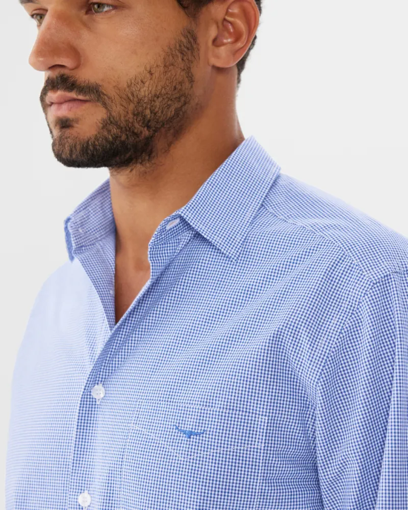 RM Williams Coalcliff Shirt Neat Blue Check-5