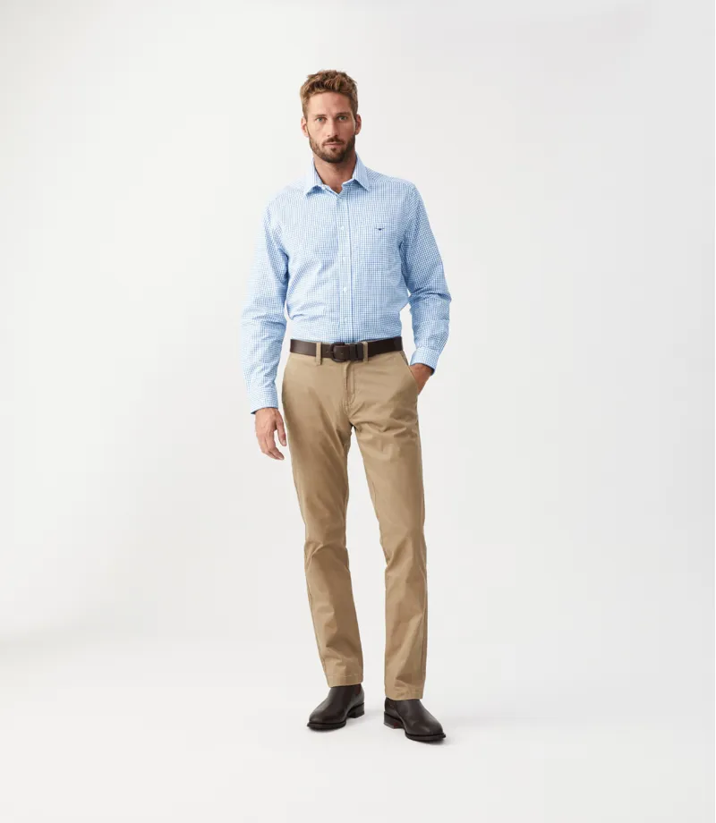 RM Williams Collins Shirt White Blue-2