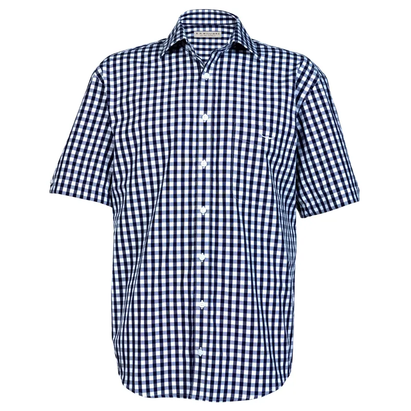 RM Williams Hervey Shirt Navy White-5