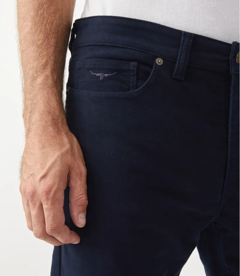 RM Williams Ramco Moleskin Jeans Navy-4