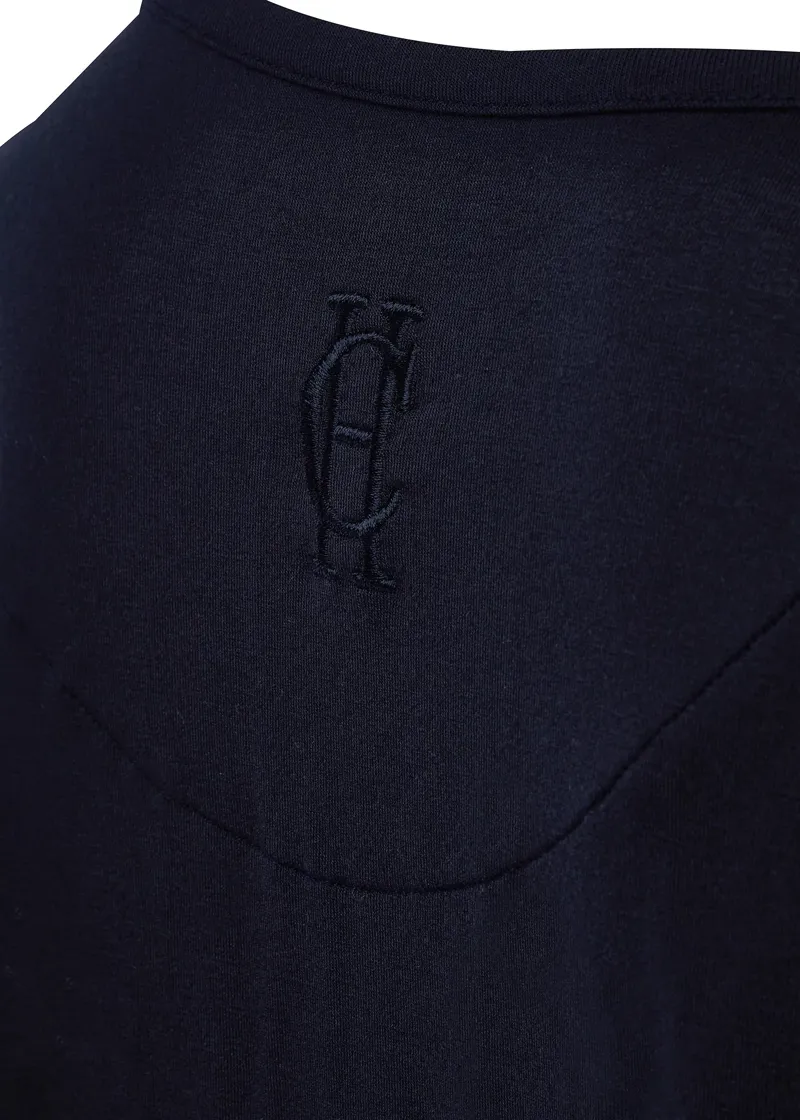 Holland Cooper Relax Fit Crew Neck Tee Ink Navy-5