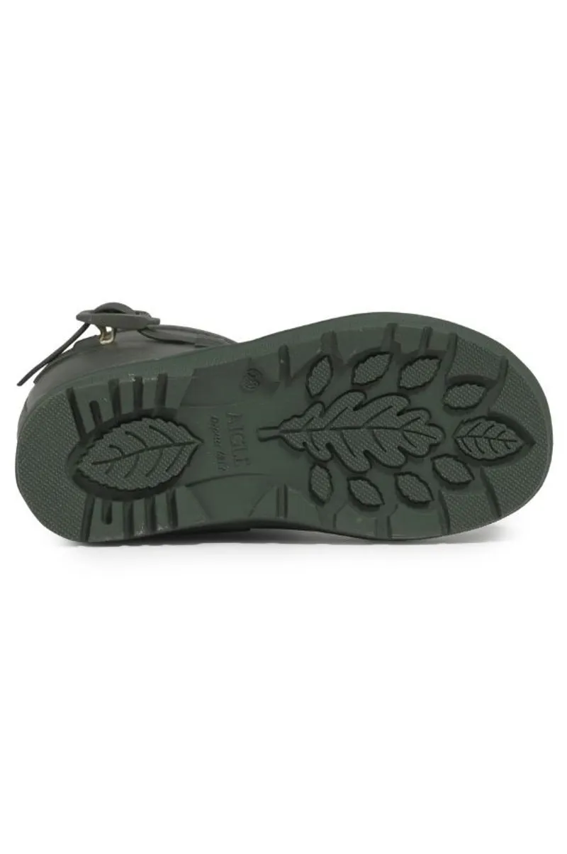 Aigle Woody Pop 2 Children's Wellington Boots Kaki-4