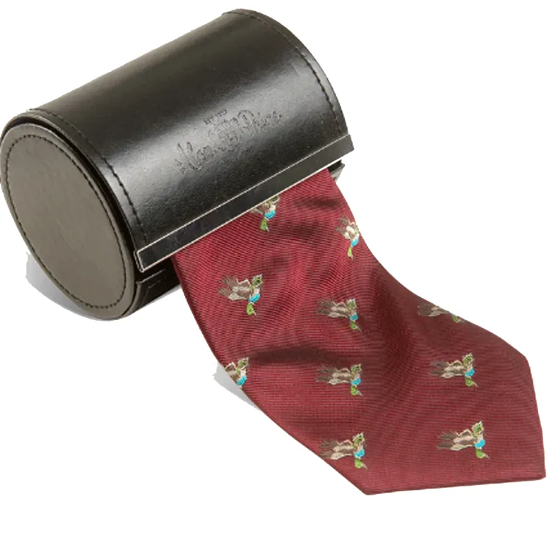 Alan Paine Ripon Silk Tie Duck Bordeaux