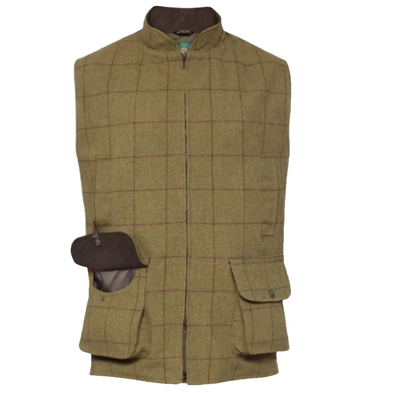 Alan Paine Rutland Men's Tweed Shooting Waistcoat Lichen