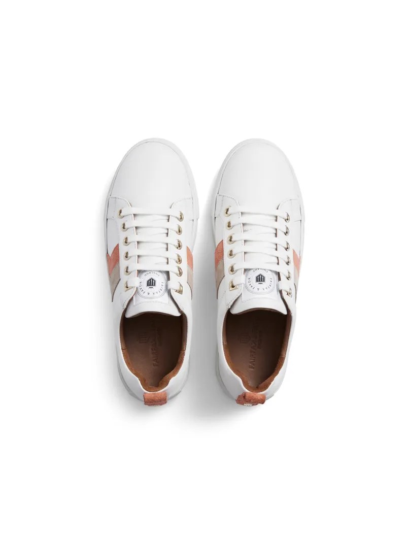 Fairfax and Favor Boston Trainers White Leather-2