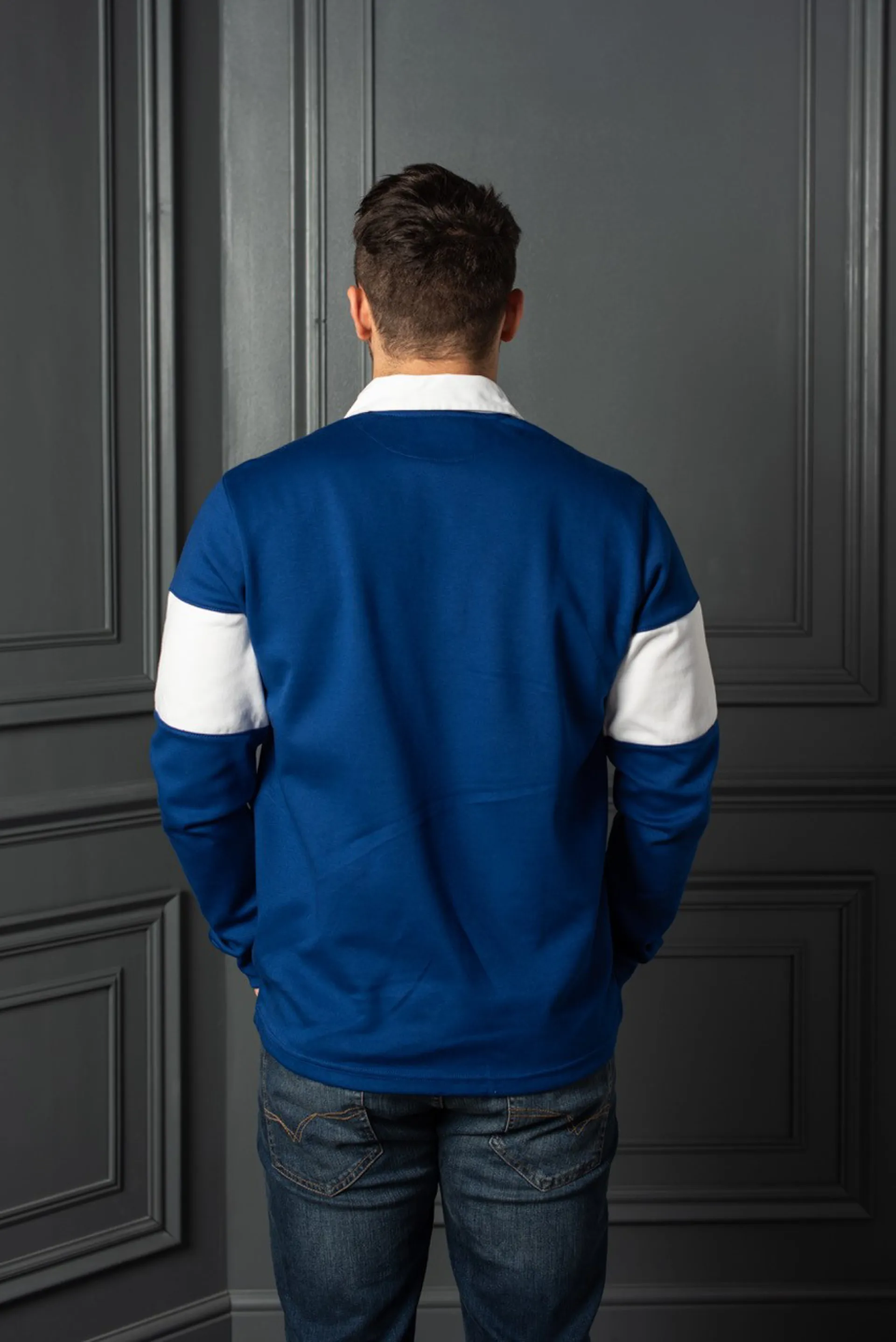 POSH Country Alpha Rugby Shirt Blue White