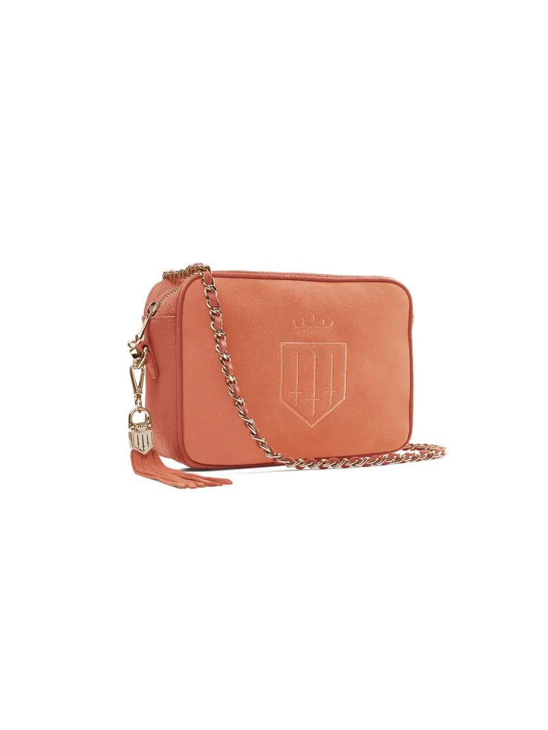 Fairfax and Favor Finsbury Cross Body Bag Melon Suede-5