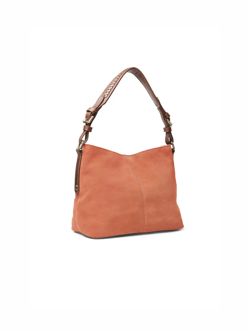 Fairfax and Favor Mini Tetbury Handbag Melon Suede-1