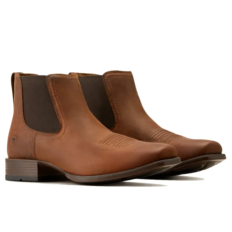 Ariat Booker Ultra Square Toe Western Boot Rough Tan