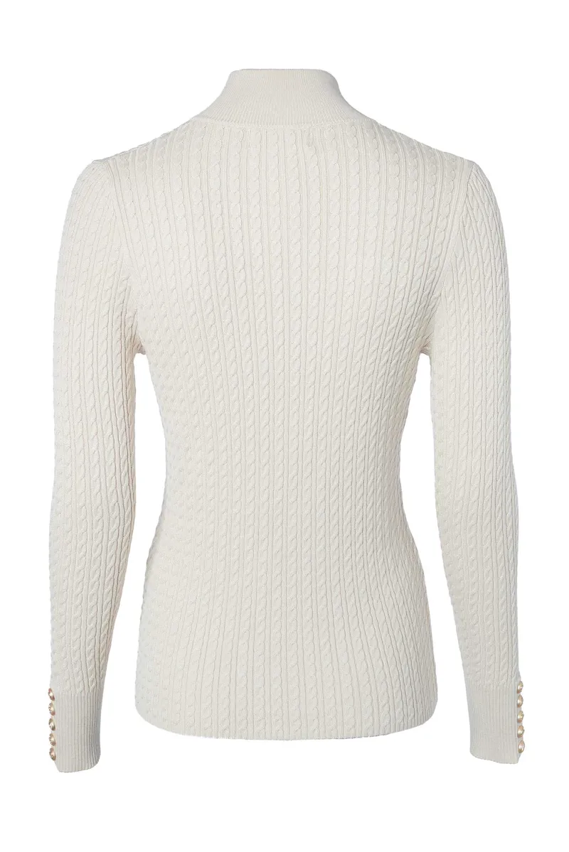 Holland Cooper Ava Half Zip Knit Almond-7