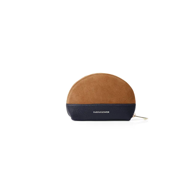 Fairfax and Favor Chiltern Coin Purse Tan/Navy-2