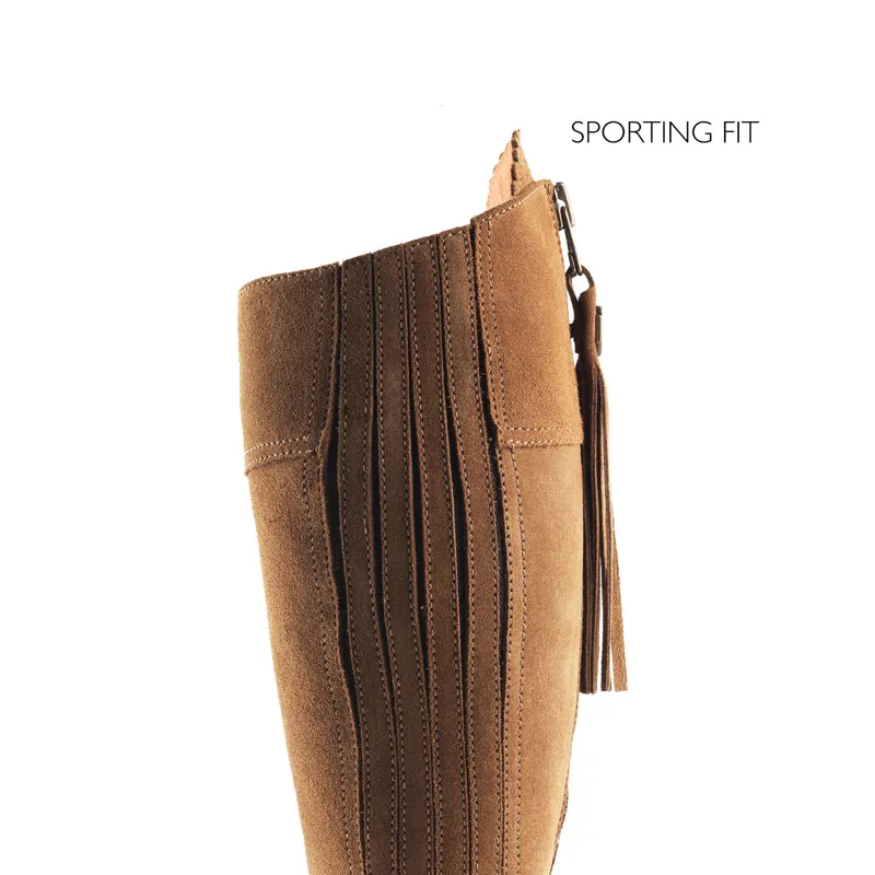 Fairfax and Favor Regina Flat Sporting Fit Boots Tan Suede-3