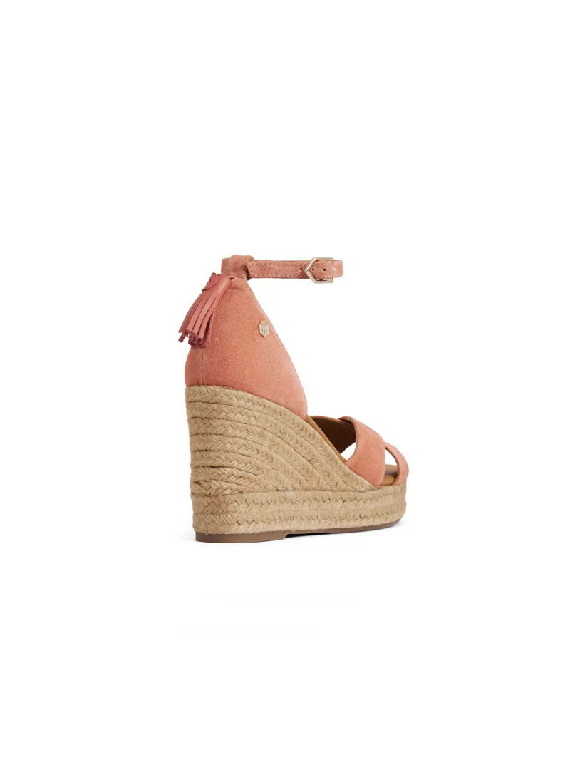 Fairfax and Favor Valencia Wedge Melon Suede-5
