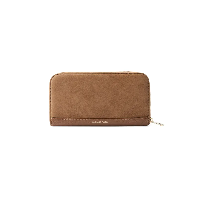 Fairfax and Favor Salisbury Purse Tan Suede-1