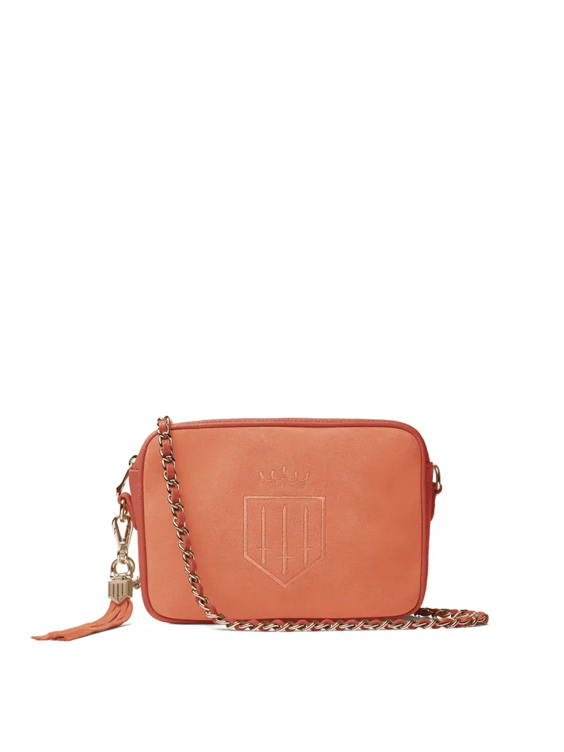 Fairfax and Favor Finsbury Cross Body Bag Melon Suede-6