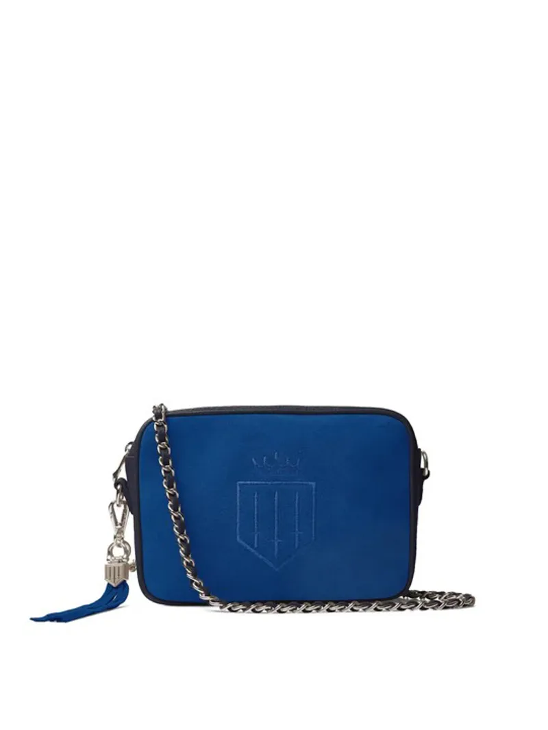 Fairfax and Favor Finsbury Cross Body Bag Porto Blue Navy Suede-4