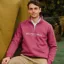 Beaumont and Bear Kingswear Unisex Quarter Zip Rhubarb