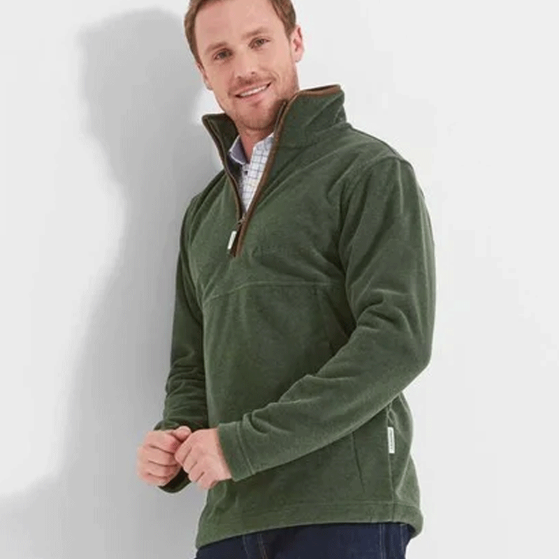 Schoffel Berkeley Fleece Quarter Zip Jumper Cedar Green-1