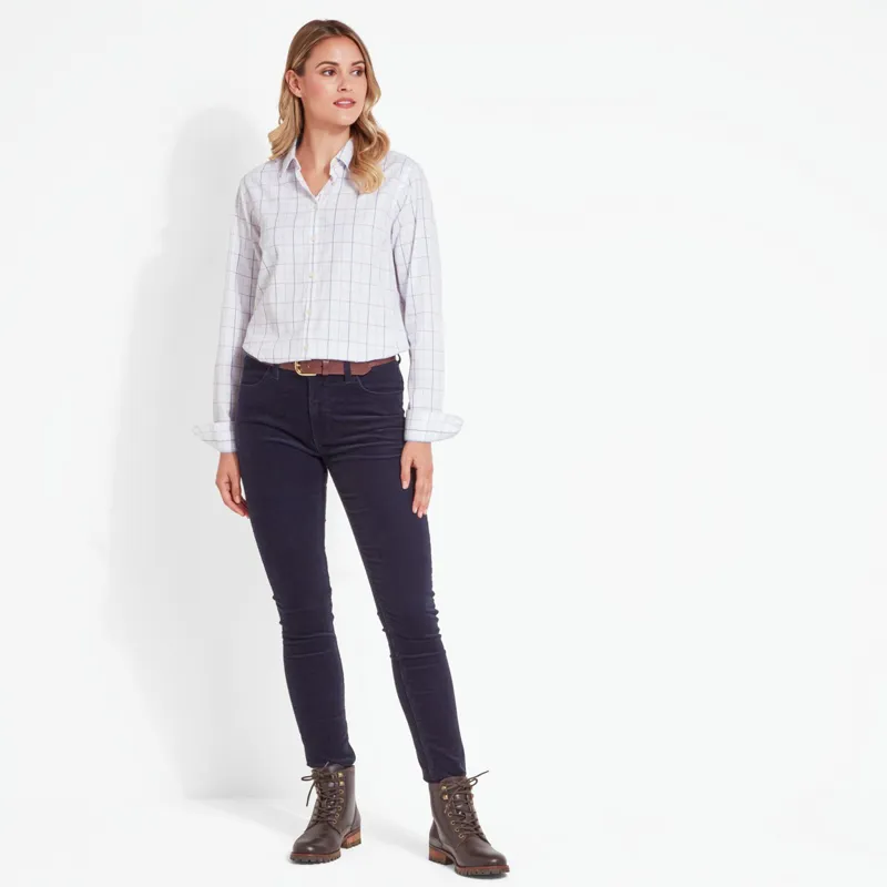 Schoffel Blakeney Shirt Blue Pink Check-3