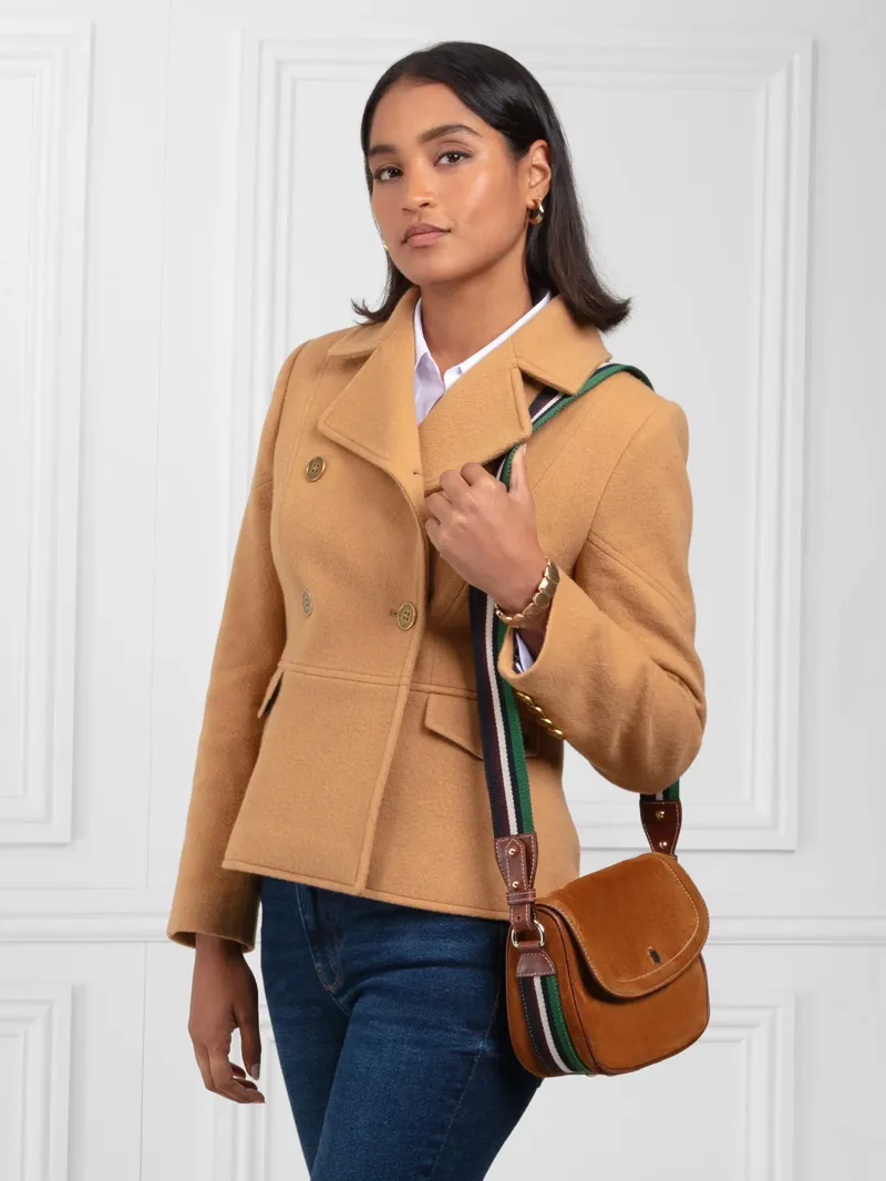 Fairfax and Favor Boston Handbag Tan Suede-3