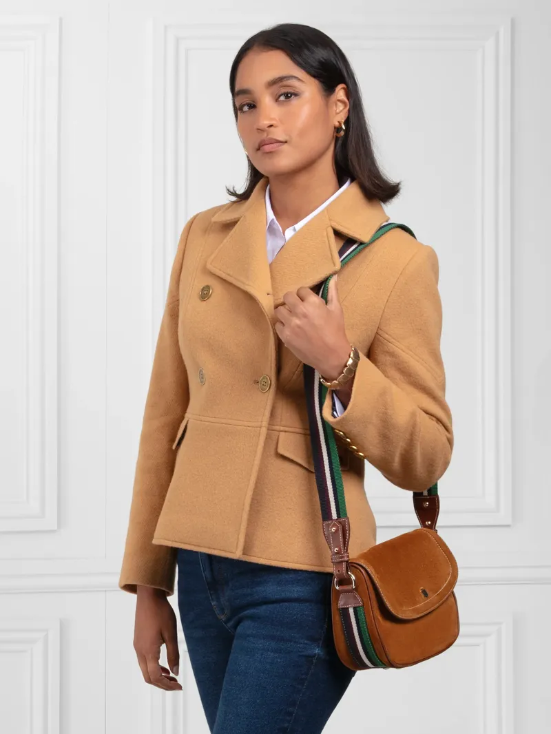 Fairfax and Favor Boston Handbag Tan Suede-4