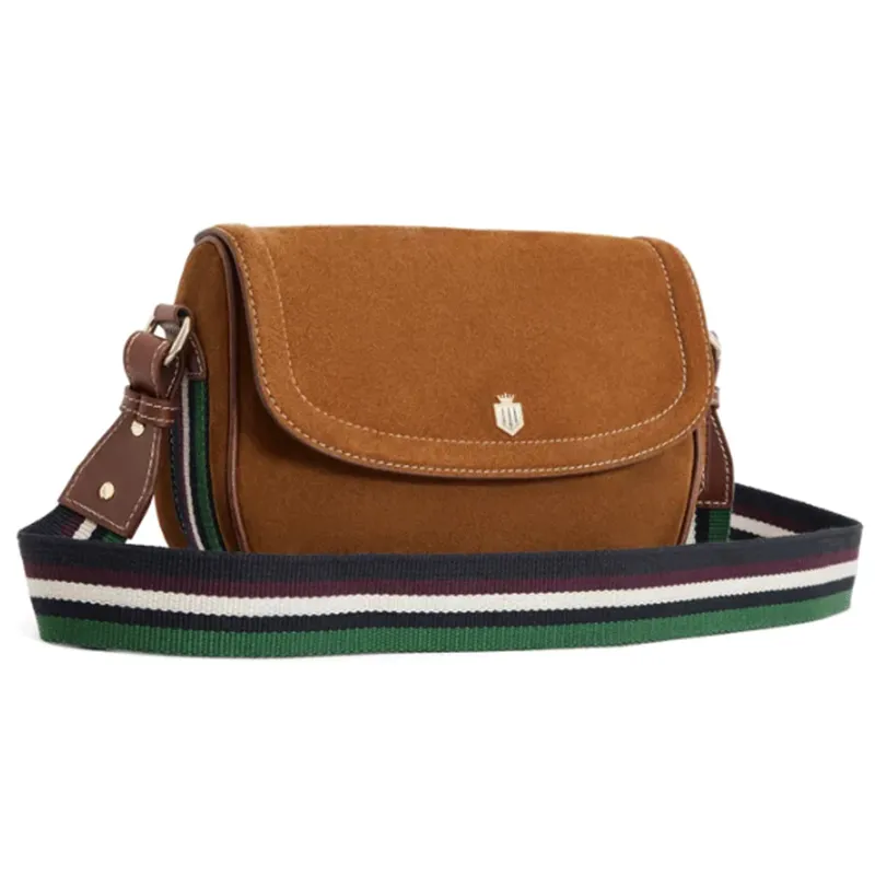 Fairfax and Favor Boston Handbag Tan Suede