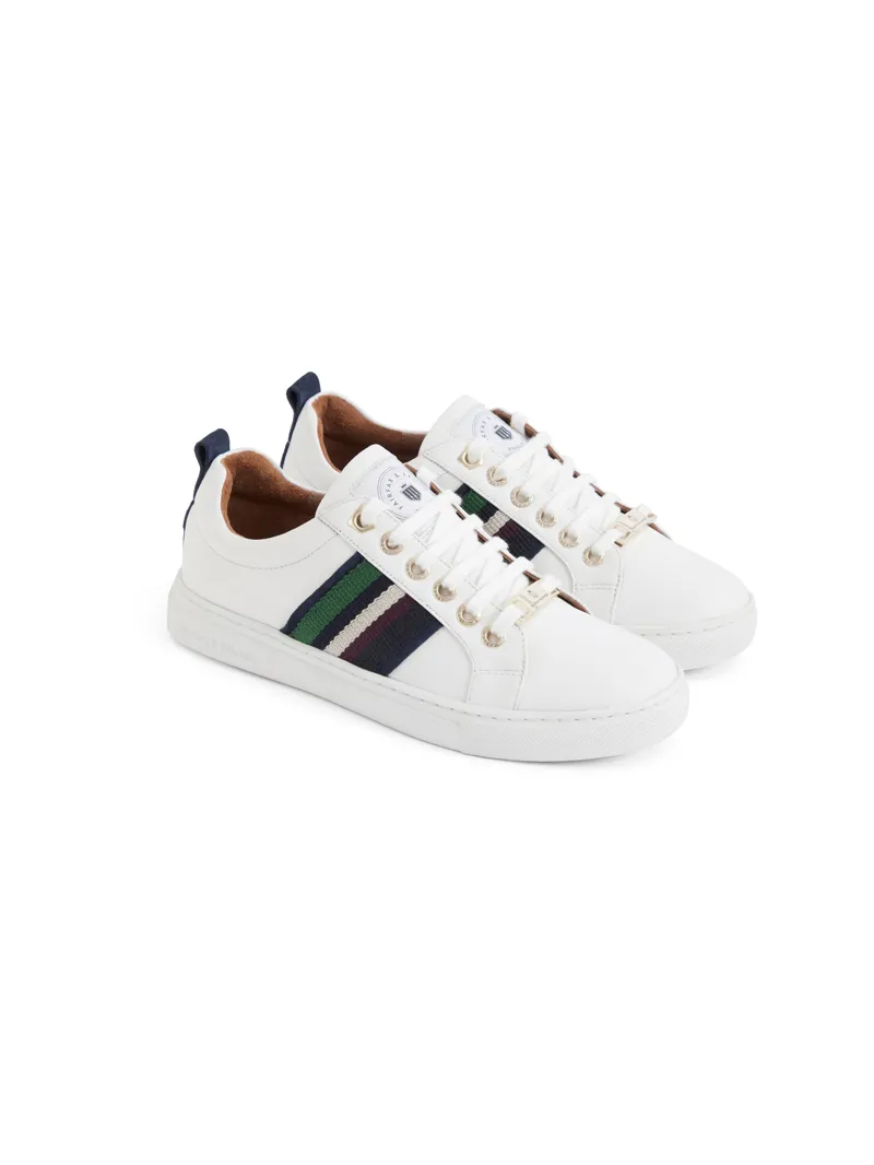 Fairfax and Favor Boston Trainers White Leather-1