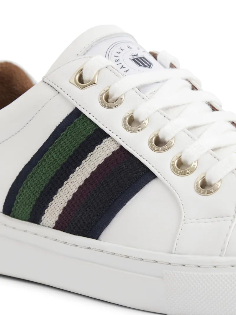 Fairfax and Favor Boston Trainers White Leather-4