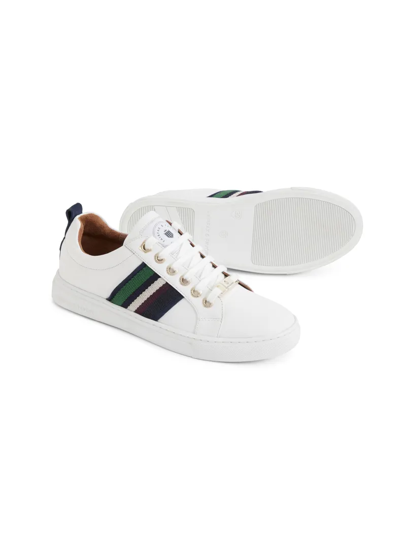 Fairfax and Favor Boston Trainers White Leather-5