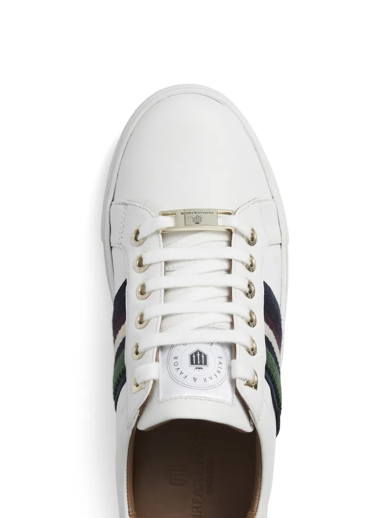 Fairfax and Favor Boston Trainers White Leather-7