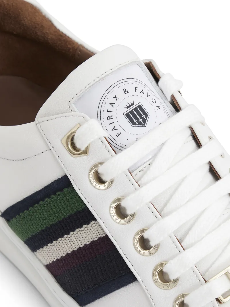 Fairfax and Favor Boston Trainers White Leather-6