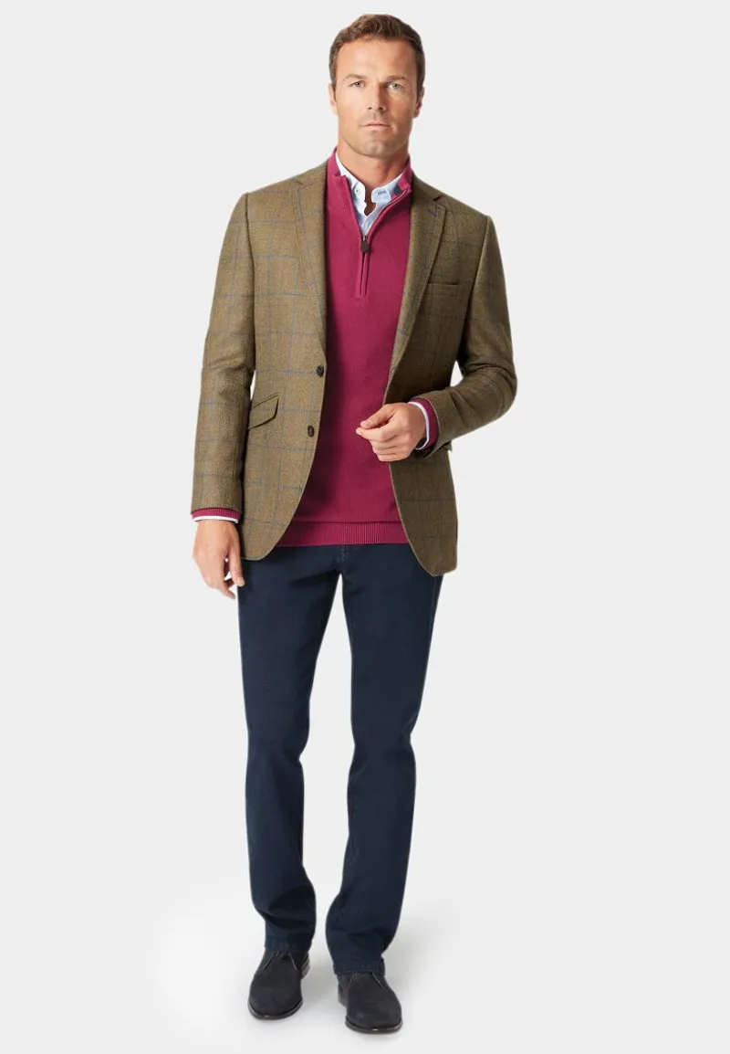 Brook Taverner Tailored Fit Breedon Fern Check Wool Jacket-3