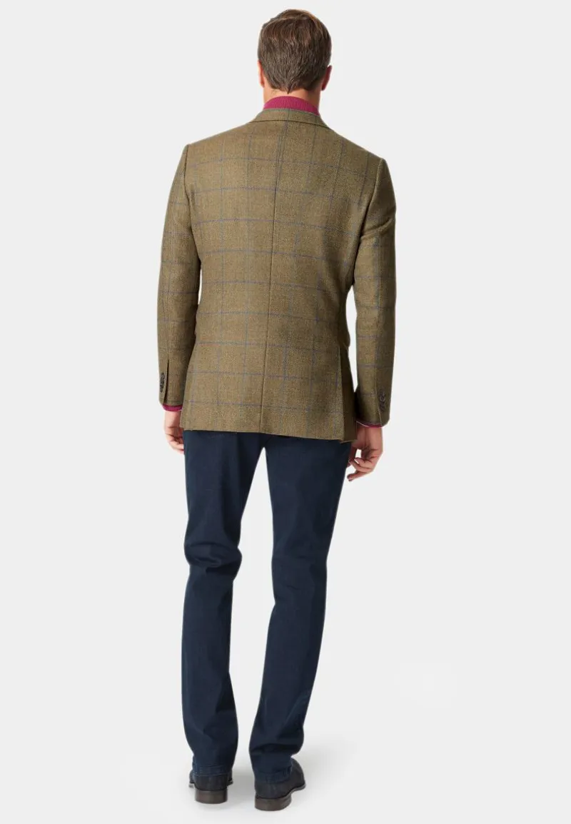 Brook Taverner Tailored Fit Breedon Fern Check Wool Jacket-2