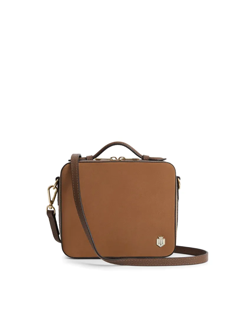 Fairfax and Favor Buckingham Cross Body Bag Tan Suede -1