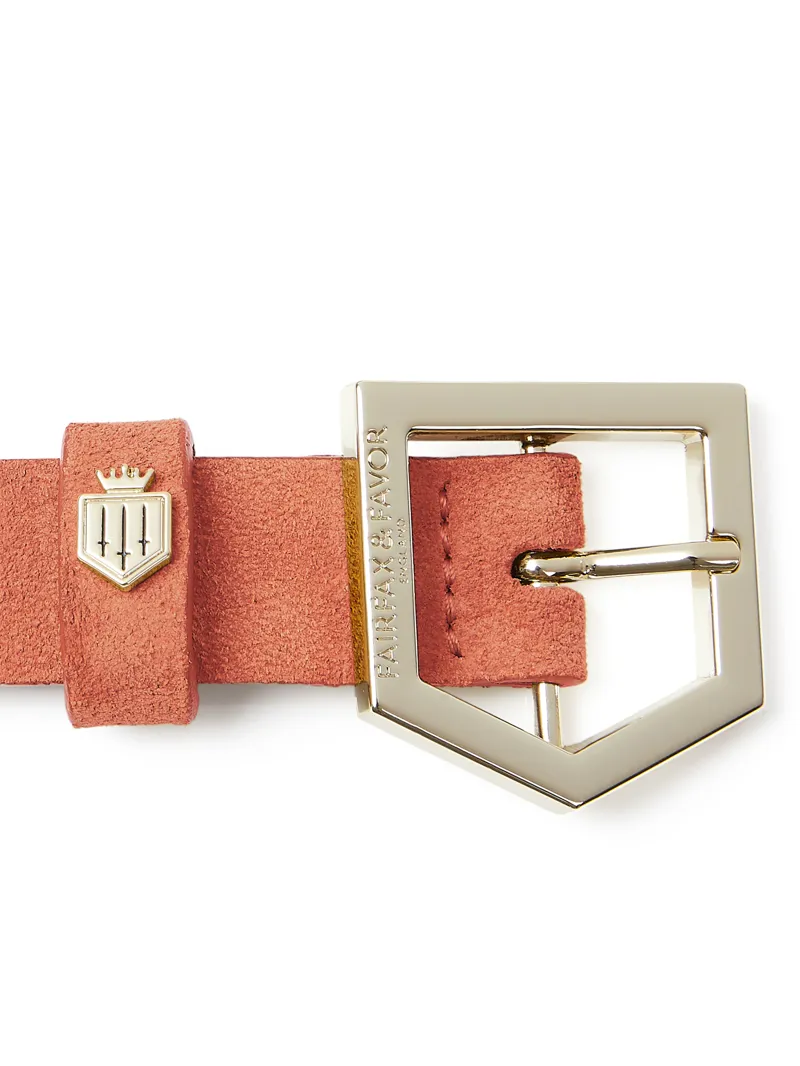 Fairfax and Favor Sennowe Belt Melon Suede-1