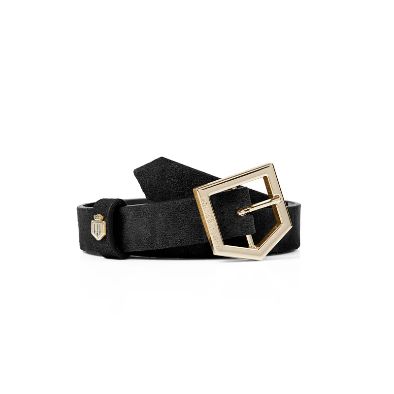 Fairfax and Favor Sennowe Belt Black Suede-1