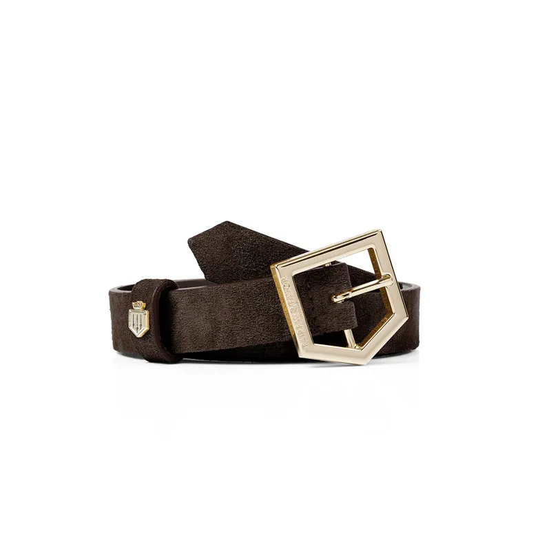 Fairfax and Favor Sennowe Belt Chocolate Suede-1